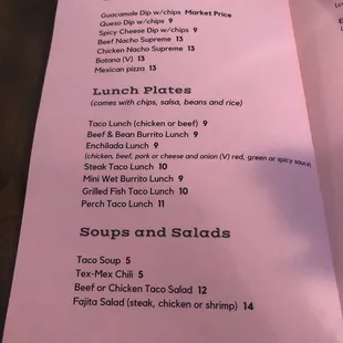 Inside takeout menu left