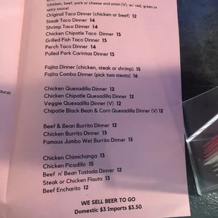Takeout menu right inside