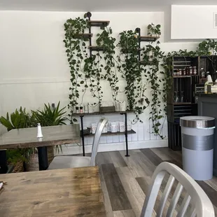 a table and chairs
