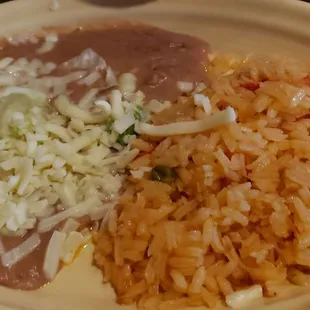 a plate of mexican food