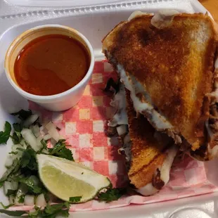 Birria grilled cheese