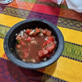 Very fresh salsa.