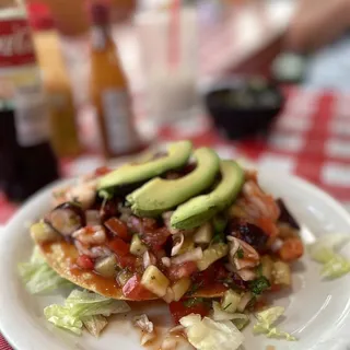 Tostada Camaron y Pulpo