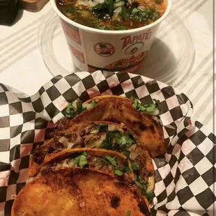 Ramen birria and quesabirrias