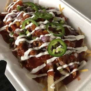 Pulled pork fries $12