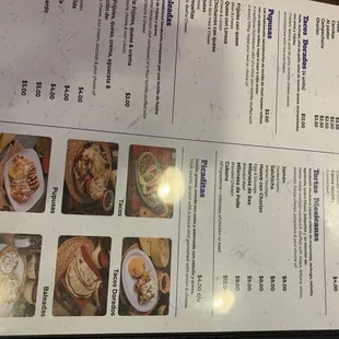 sushi and sashimi, menu