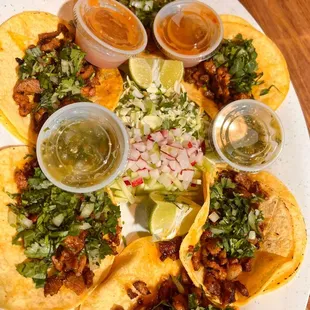a plate of mexican food
