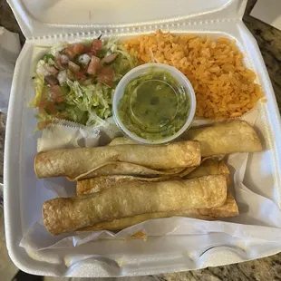 Chicken flautas are the real deal.