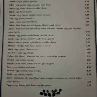Breakfast Menu (Nov 2021)
