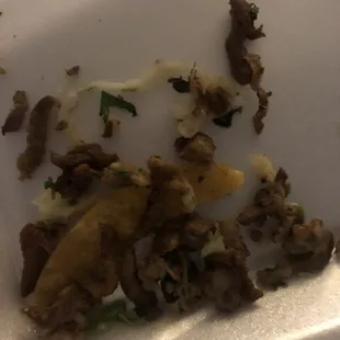 This is ALL FAT from ONE of their steak tacos!