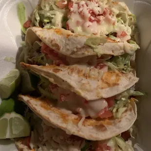 El pastor tacos here. Chicken or chorizo tacos are even better!!