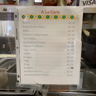 A la carte