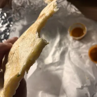 Disappointing quesadilla