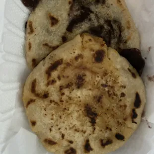 Pork and Cheese Papusa &amp; Bean &amp; Cheese Papusa