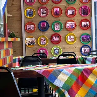 a table and chairs