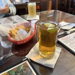 Beer and c hips salsa