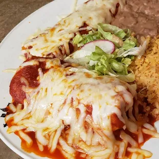 2 Item Combo: Wet Mini Bean &amp; Cheese Burrito and Beef Enchilada