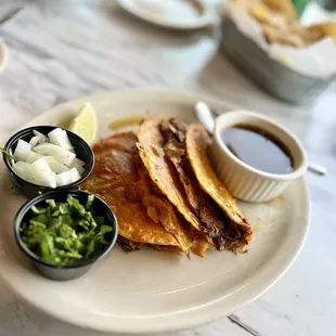 a plate of food on a table