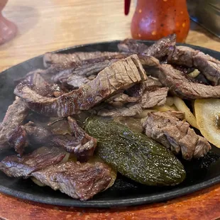 Beef fajitas