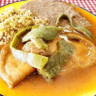 Shrimp patties with Nopales.