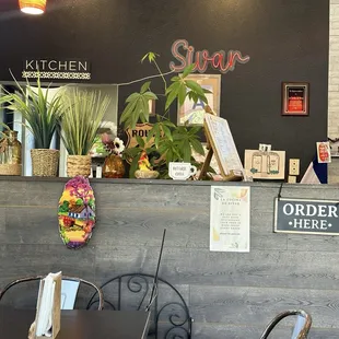 The entrance of the restaurant