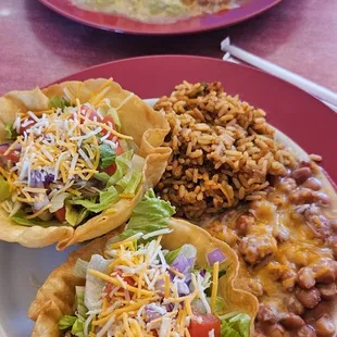 Taco carnitas and Christmas enchiladas