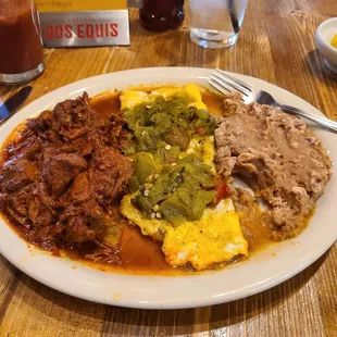 Carne adovada and eggs.