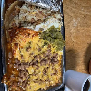 Huevos Rancheros with Christmas chile