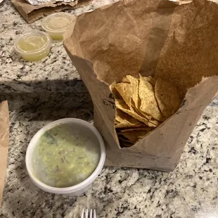 10 dollar chips and guacamole.