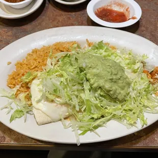 a plate of mexican food