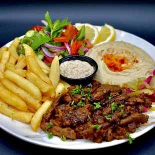 Beef shawarma plate