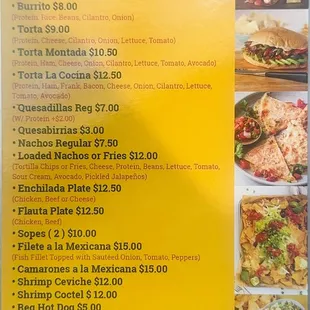 Complete Menu served All Day!!