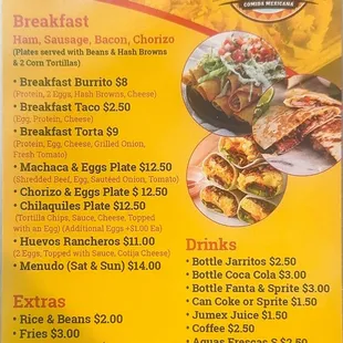 Breakfast &amp; Extras Served all Day