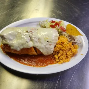 Burrito suizo dinner