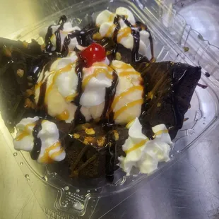 Brownie whit ice cream