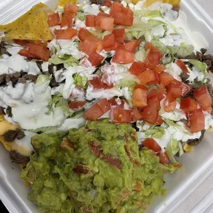 Large nachos. You must request the Guac and it costs extra