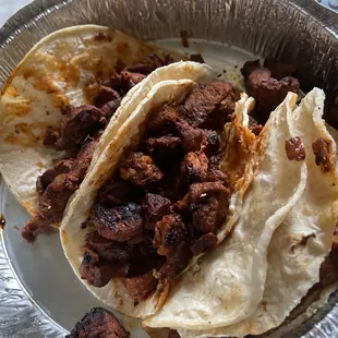 Street Tacos Al Pastor (don&apos;t know where my onions and cilantro are though)