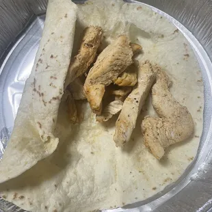 This was the inside of my chicken burrito. WTF?