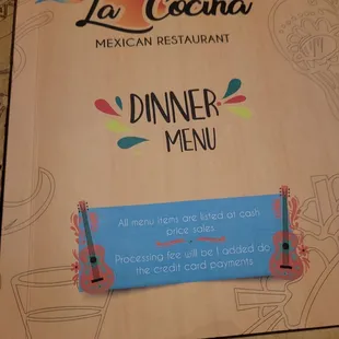 the menu