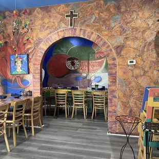 the interior of the restaurant