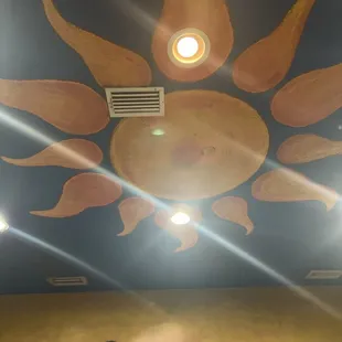 Ceiling in the restaurant