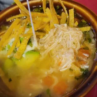 Chicken Azteca soup