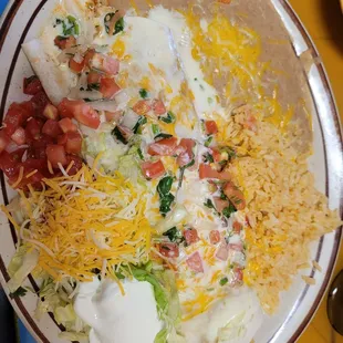 Chicken and chorizo burrito