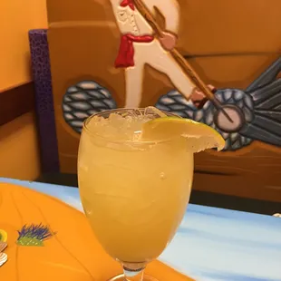 Premium margarita. Looks good. Did not taste good. Kinda like a pipe cleaner.