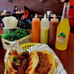 two tacos on a plate