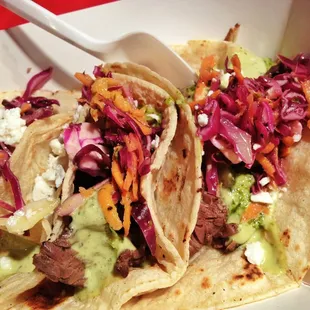 two tacos in a box
