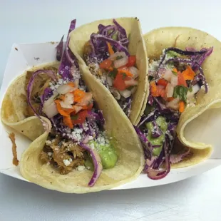 Braised Pork Tacos with Guasacaca (Creamy Avocado Vinaigrette)