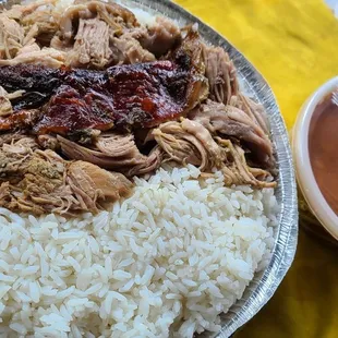 Pernil rice and beans