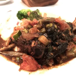 Special of the day-Lamb shank with polenta and mashed potatoes. (The lamb was a little dry)