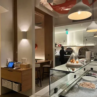 interior, sushi and sashimi